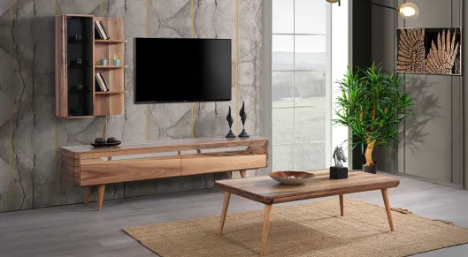 Product img 2, Kudüs Ahşap Ayaklı Tv Ünitesi